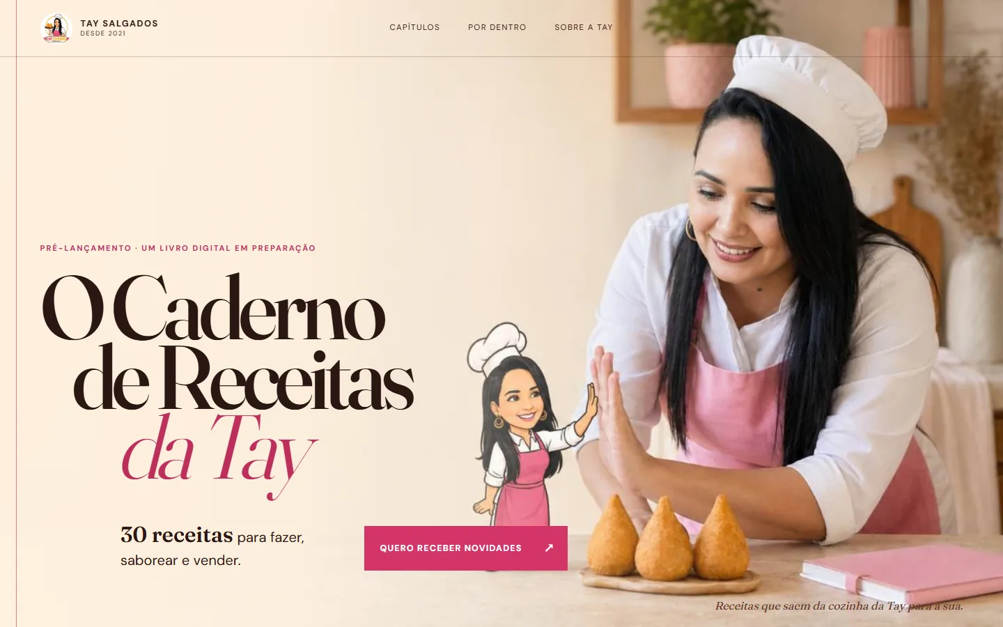Hero do Caderno de Receitas da Tay
